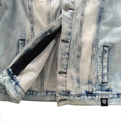 China Breathable Best Seller Fashion Washed Denim Jacket For Men , Mens Denim Jacket for sale