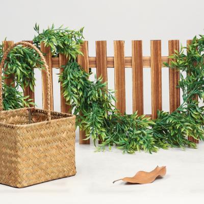 China Rustic Artificial Garland Wreath for Garden Decor Cipher Green Plants Rattan Vines Artificial Wedding Decoration for sale