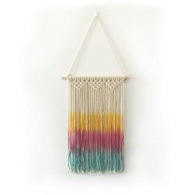 China New Colorful Handmade Home Bohemian Woven Macrame Wall Hanging Cotton Bedside Background Wall Decor Tapestry Bohemian Woven Macrame Wall Hanging for sale