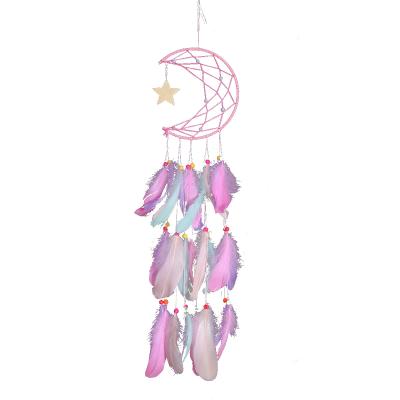 China Creative Colorful Crescent Star Style Insti Christmas Dream Catcher Macrame Macrame Wall Hanging Bohemian Dream Catcher Tapestry for sale