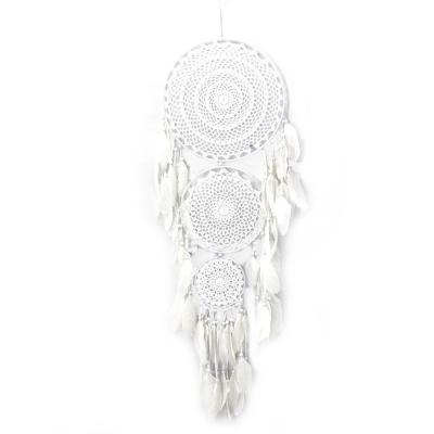 China Bohemian Style 3 Style Handmade Original Circles Dreamcatcher Feather Tassels For Bedroom Wall Hanging Decor Macrame Dreamcatcher Ornament for sale