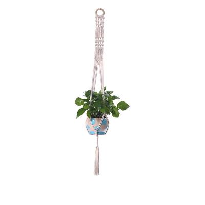 China Macrame Plant Hangers Flower Pot Planter Basket Wall Hanging Bohemian Handmade Hanging Baskets Garden Balcony Decoration for sale