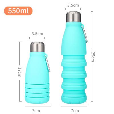 China Viable Free Expandable Collapsible Collapsible Travel Silicone BPA Outdoor Water Bottle for sale