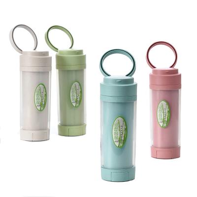 China Wholesale Sustainable Bamboo Eco-Friendly Plastic Milk Water Bottle Fiber PP Reusable Water Bottle Coffee for sale