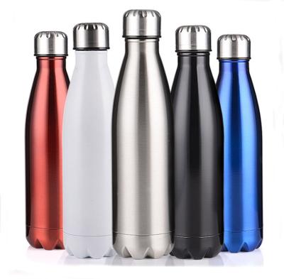 China BPA Free Double Wall Vacuum Water Bottle Stainless Steel Cola Shape Sport Viable Water Bottles for sale