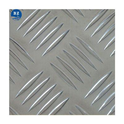 China Decoration Pattern Aluminum Alloy Sheet 1060 5 Bar 1000-1250mm Width Aluminum Tread Checker Plate Price Per Kg for sale