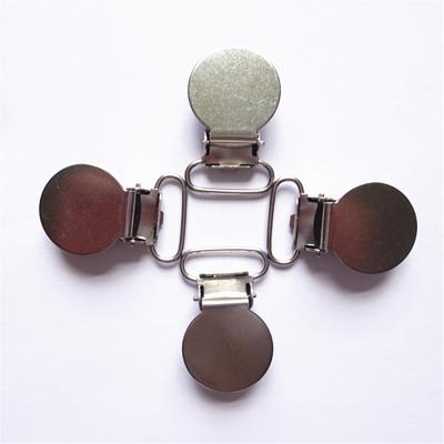 China High Quality Round Stainless Steel Baby Pacifier Clips Stainless Soother Dummy Clip for sale