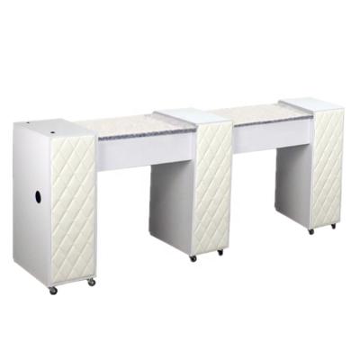 China Modern portable nail table double nail table modern beauty salon nail table for sale for sale