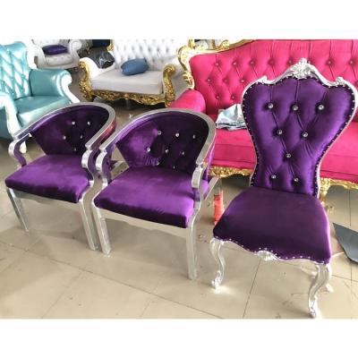 China Modern Gorgeous Purple Nail Client Chair Manicure Chair Salon Furniture Equipment Styling Chair for sale