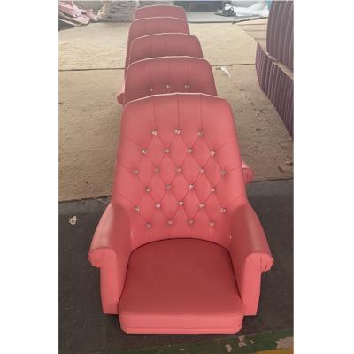 China Wholesale Pink Leather Nail Salon Client Chair Nail Salon Equipment Station Chair Styling Chair for sale