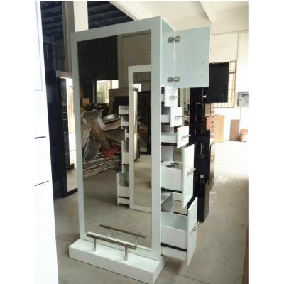 China Double Sides Mirror Station Modern Hair Salon Furniture Mirror Station Salon Barber Mirror Station for sale