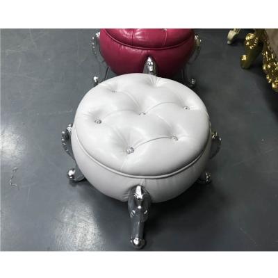 China Portable Salon Furniture Nail Technician Chair Stylish Leather Pedicure Small Stool For Sale for sale