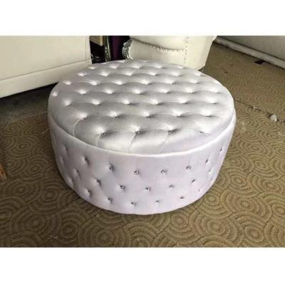 China Modern Round Shaped Classic French Diamond Decoration Commercial Sofa Chair Beauty Salon Waiting Chair for sale