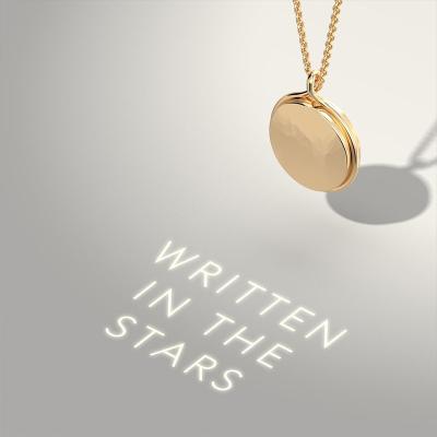 China 2021 New Arrival Rose Gold Silver Women Projection Necklace CLASSIC Silver Necklace Can Customize Name for sale