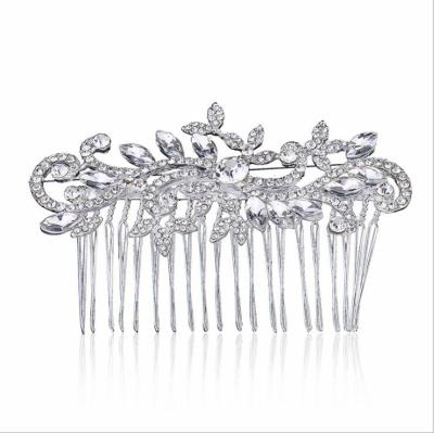 China Fashion Crystal Wedding Hair Accessories For Women Luxury Rhinestone Bridal Hair Comb 2020 Fashion European Design for sale