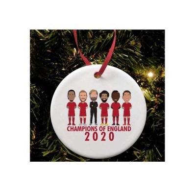 China Good England Etc Christmas Tree Decoration Bauble 2020 Glitter Liverpool Champions ceramic for sale