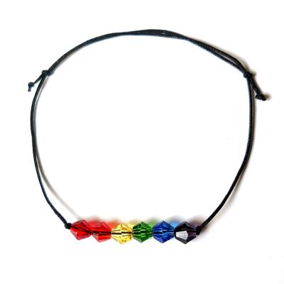 China Best Friend Cute Bracelet Rainbow Friendship Couples Bracelet Adjustable Gift Hand Bracelet Wholesale Dropshipping for sale