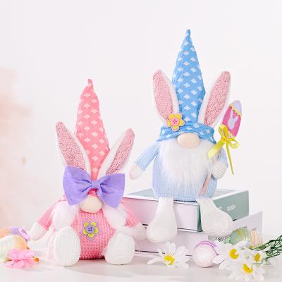 China 2022 Easter Gift Plush Toy Easter Gonk With Bowknot Bunny Easter Egg Gnome Easter Decoration Opens Party Supplies Kids Gift for sale