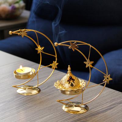 China Candle Holder Ramadan Decor Candlestick Incense Burner EID Mubarak Decorations from EID Decoration Metal Moon Star for sale