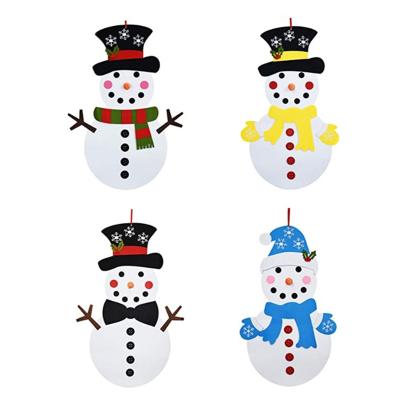 China Christmas Decoration Supplies DIY Felt Snowman Christmas Ornament Christmas Home Decoration Party Supplies Christmas Kids Gift for sale