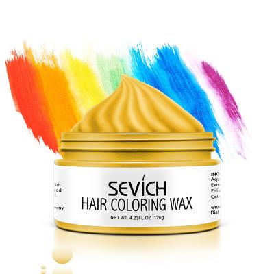 China High Quality Organic Private Label Temporary Hair Colored Wax Natural Hair Paint Styling Washable Wax for sale