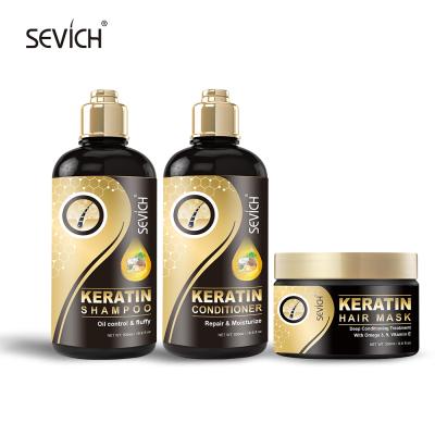 China Natural Loss Prevention OEM Keratin Shampoo and Conditioner Kit Contains Vitamin E Hair Mask Effectively to Improve Hair Quality for sale