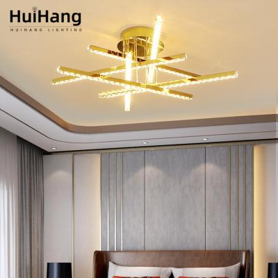 China Hotel Luster Modern Design Decorative Led Transparent Crystal Ceiling Light For Indoor Ceiling Mounted Fashion Bedroom Living Room Hotel for sale