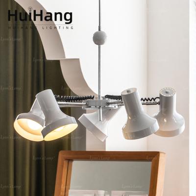 China HUIHANG Modern Modern Chandelier For Bedroom Dining Room Living Room Beige Pure White Iron Led Pendant Lights for sale