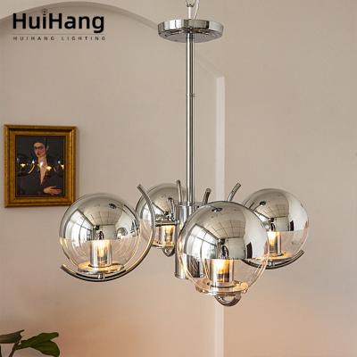 China HUIHANG Modern Nordic Indoor Lighting Glass Hang Pendent Design Lamp Spherical China Supplier Led Chandeliers Pendant Lights for sale