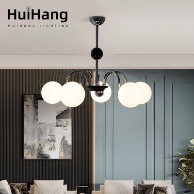 China HUIHANG Modern Customized Modern Living Room Bedroom Spherical Glass Shade Pendant Lights Silver Bronze Led Globe Pendant Light for sale