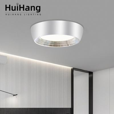 China HUIHANG Lights Outdoor Mounted Modern Led Ceiling Pendant Light For Office Iron Round Three Color Infinitely Dimmable Led Ceiling Lamp for sale