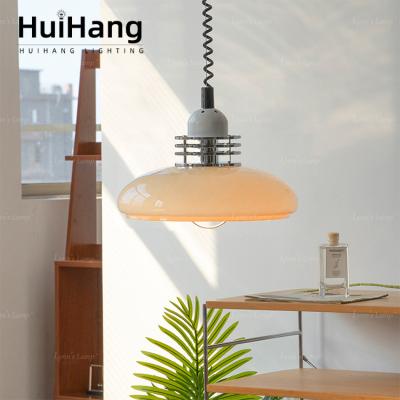 China HUIHANG OEM/ODM Modern Minimalist Design Cream Orange Pendant Lights Iron Decorative Lighting Led Pendant Lights for sale