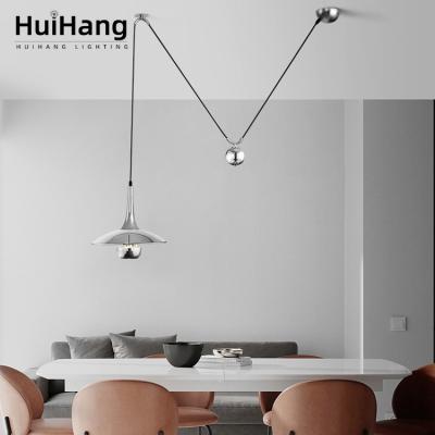 China Customized HUIHANG Modern Modern Dining Table Living Room Small Chandelier Iron Body Led Pendant Light for sale