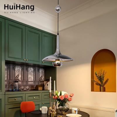 China HUIHANG Traditional Modern Decorative Hanging Iron Chandelier Restaurant Silver Pendant Lamp Nordic Led Pendant Lights For Home for sale