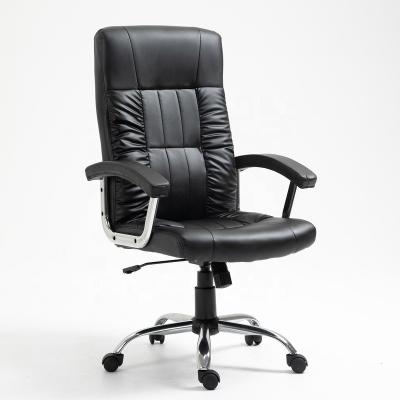 China Spain Canada Market Black Bonded Executive Office Computer Desk Chair Black Bonded Leather High-Back Chair (Height) For Hue Manager for sale