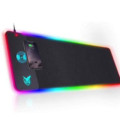 China RGB Gaming Mousepad Non-Slip Non-Slip Mat Extra Large Computer Keyboard Anti-Slip Wireless Filling Rubber Bottom Mat RGB Gaming Mousepad LED For Game for sale