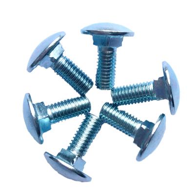 China Galvanized DIN 603 Stainless Steel Trolley Bolts Flat Head Bucket Bolt for sale