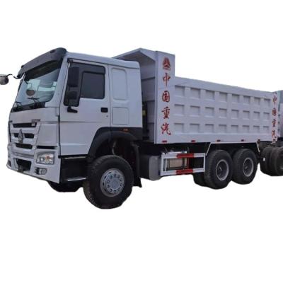 China Transport 20ft 40ft White Used Refurbished Container 371HP HOWO 10 Tire Dump Truck For Export Trade for sale