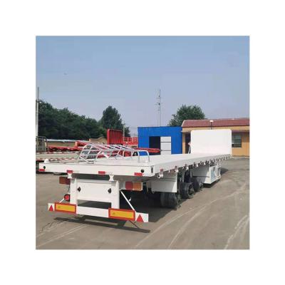 China Truck trailer used 2 axles 50 --80 tons 13 meters 40 feet low bed trailer size 3 axle ISO used low bed trailers for sale for sale