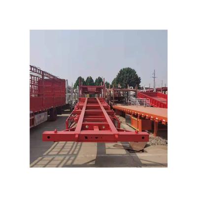 China China Factory Transport 20ft 40ft Flat Bed Container Semi Trailer Truck High Quality for sale