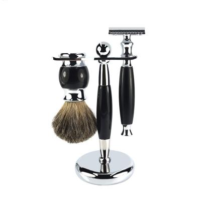 China Shaving Brush In The Running Luxury Beard Grooming Badger Hair Brush Shaving Set Men'S Gift Set For Wet Shaving for sale