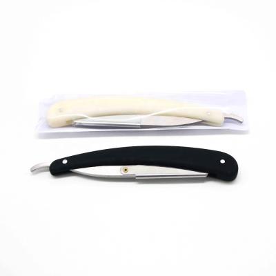 China Single Blade In Stock Manual Folding Barber Straight Edge Razor Cut Knife Throat Shaving Straight Razor for sale