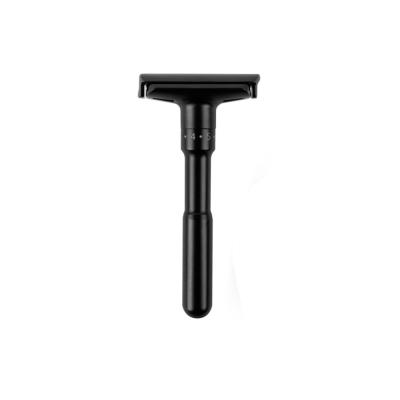 China Personalized Single Blade Shaving Removable Safety Razor Matte Black Shaving Double Blade Shaving Razor For Man for sale