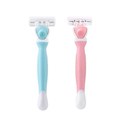 China Professional 6 Refill Blade Plastic 6 Blade Safety Ladies Face Body Beauty Tools Shaving Razor for sale