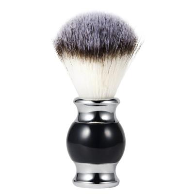 China Shaving Brush Beard Cleaning Brush Black Vegan Foam Friendly Synthetic Silvertip Fiber Shaving Brush for sale