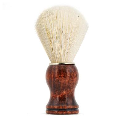 China Professional Eco - Friendly Natural Wood Handle Pure Hard Boar Shaving Brush Stiffened Shaving Brush for sale