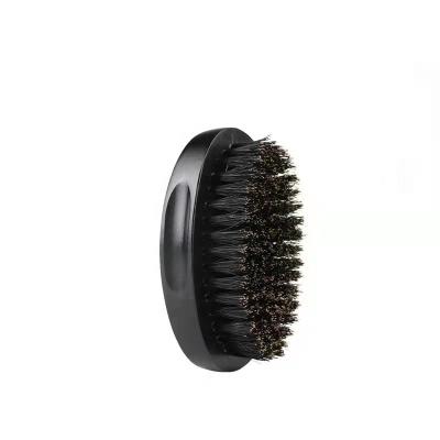 China Custom Men's Personal Care Wholesale Logo Beard Brush Black Boar Bristle Brush Beard Care Styling Tool for sale