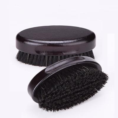 China Wholesale Waterproof Comb Mustach Curve Vintage Logo Sandalwood Wooden Board Bristle Beard Brush for sale