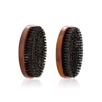 China Waterproof Customizable Natural Wooden Camouflage Mens Boys Mens Mini Bristle Beard Hair Care Anti Wave Brush for sale