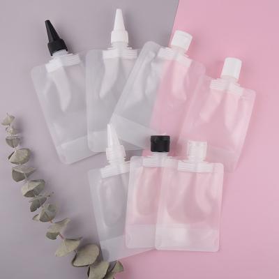 China New Barrier Design Matte Plastic Stand Up Hair Dye Conditioner Packaging Bag With Disc Cap Twist Top Spout Pouch For Cosmetic for sale